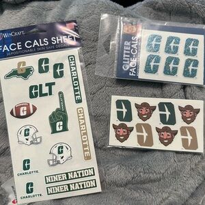 UNCC face decals